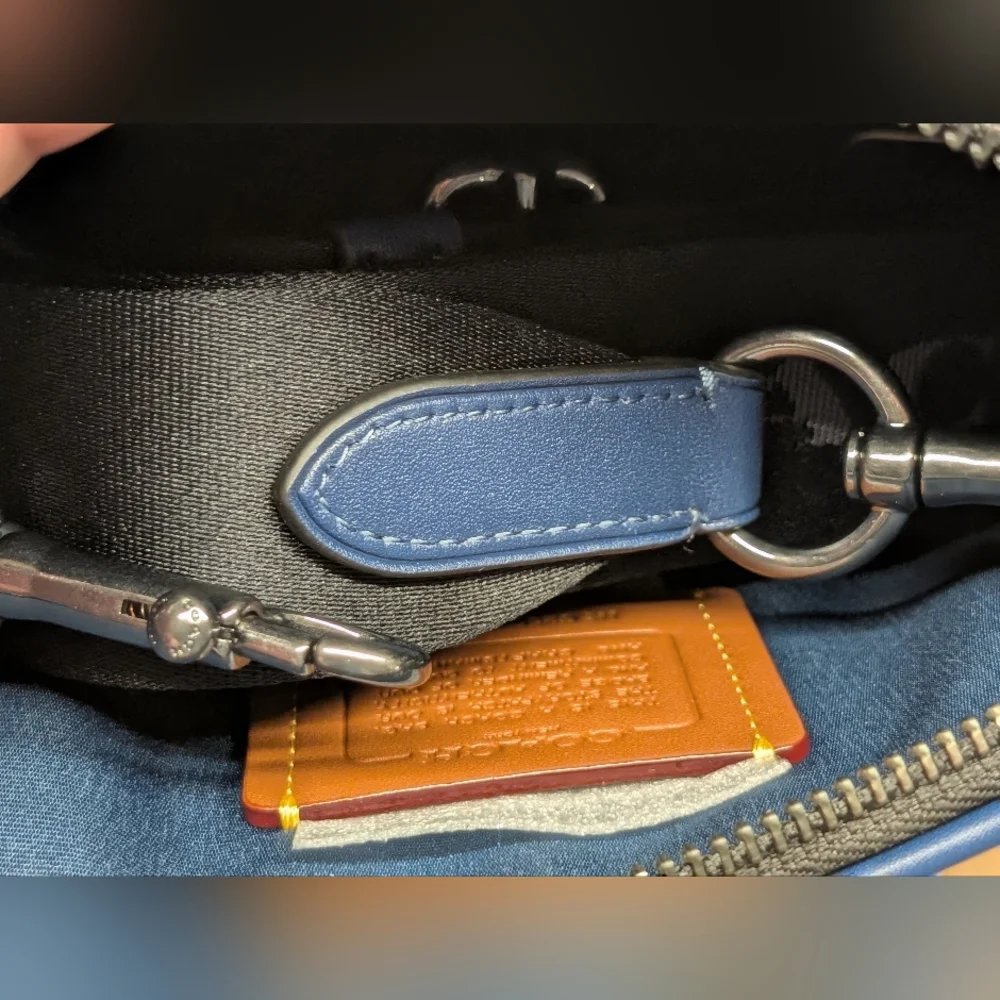 Coach Wyatt Crossbody Bag - NWT - Denim/Blue 7.75x4.5 Inches - Picture 5 of 14